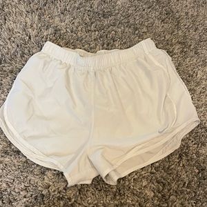 White Nike dri- fit short